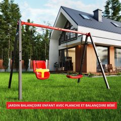 Jardin balançoire enfant avec planche et balançoire bébé