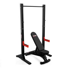 Komplettes Squat-Rack-Set mit verstellbarer Hantelbank