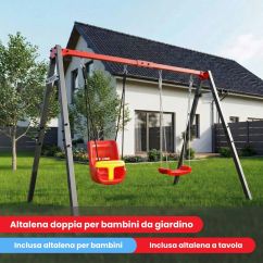Altalena doppia per bambini da giardino