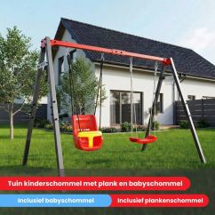 Tuin kinderschommel met plank en babyschommel