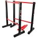 Barras de inmersión K-Sport negras y rojas para entrenamiento de fuerza