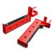 Dos soportes para barra para Power Rack Black Line con protectores plásticos