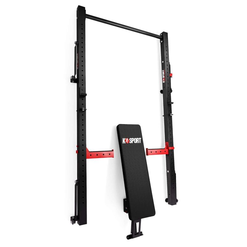 Rack de pared plegable con banco plegable