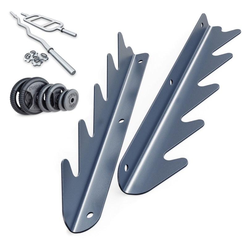 Set di pesi da parete con bilanciere