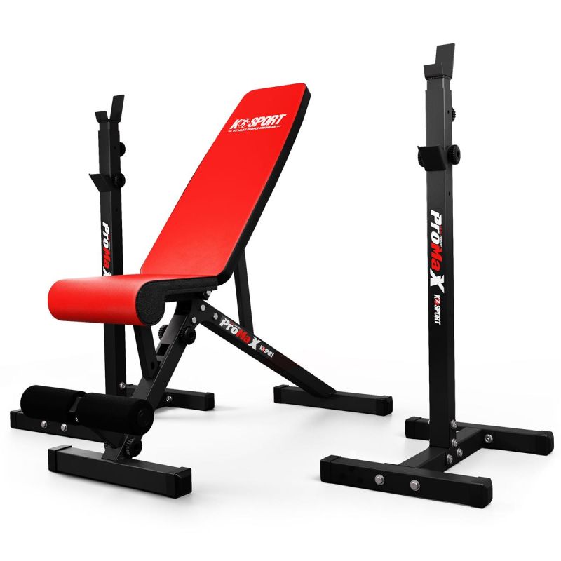 Soporte regulable para barra y banco de entrenamiento