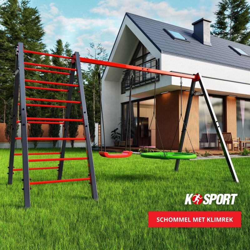 Schommel met klimrek