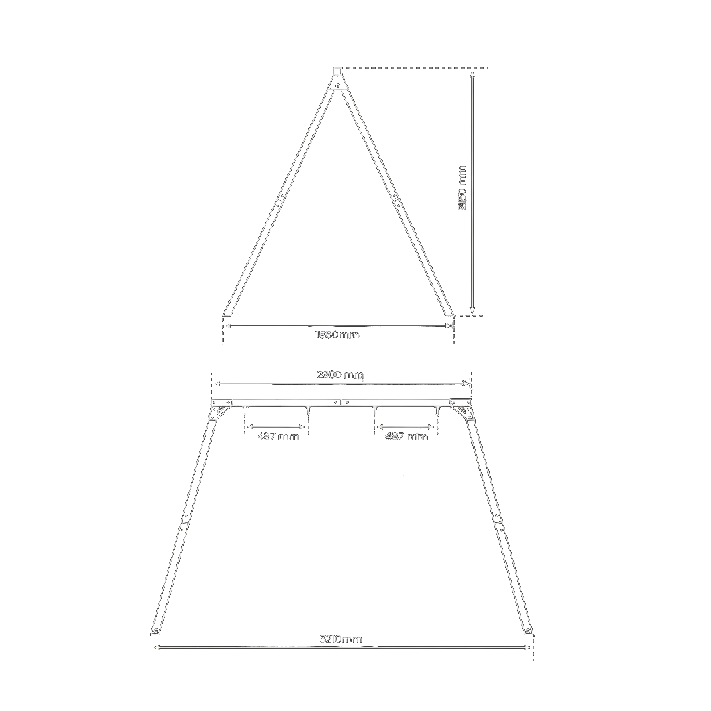 Données techniques de la double balançoire Premium
