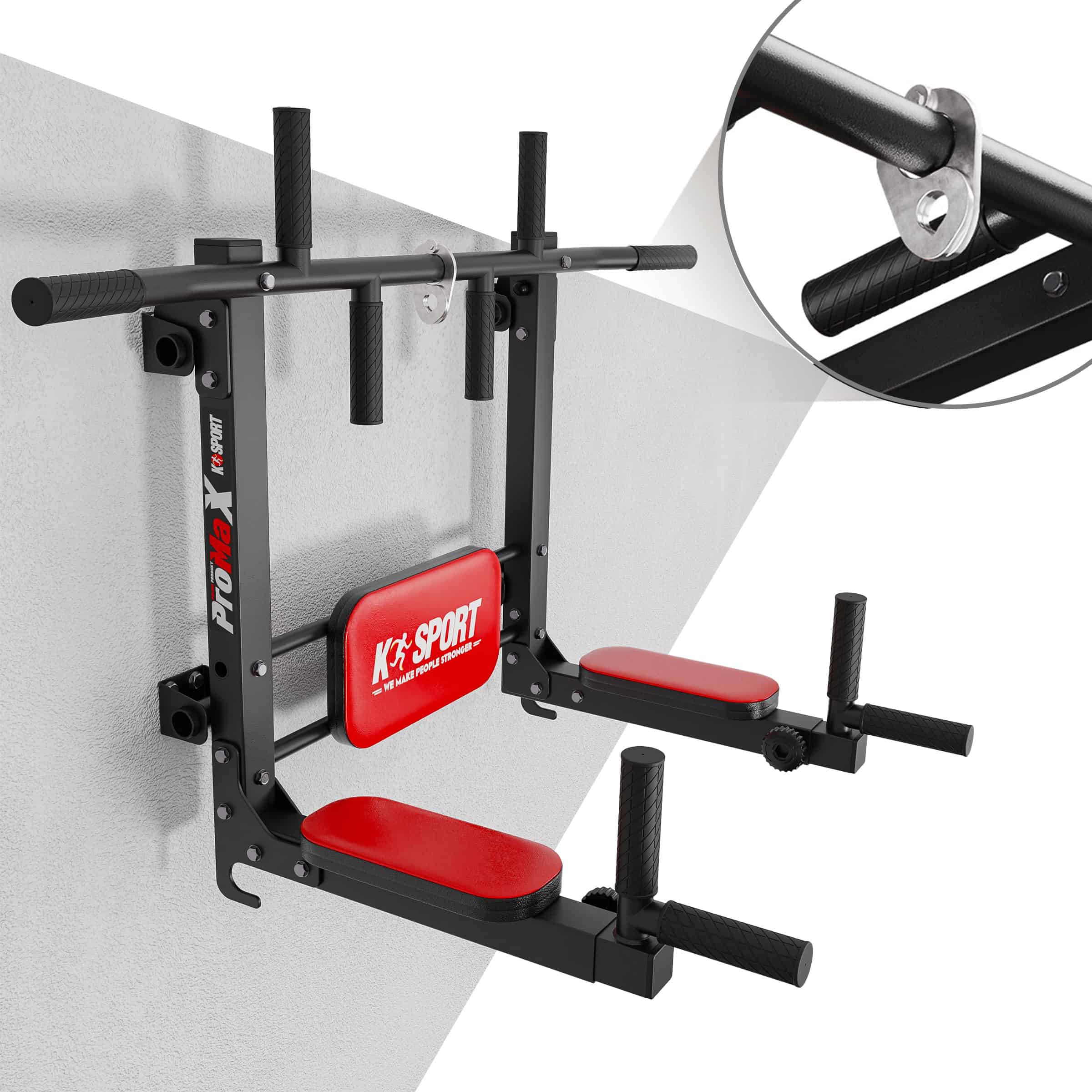 Barra Per Trazioni + Stazione Dip Per Montaggio A Muro | K-Sport