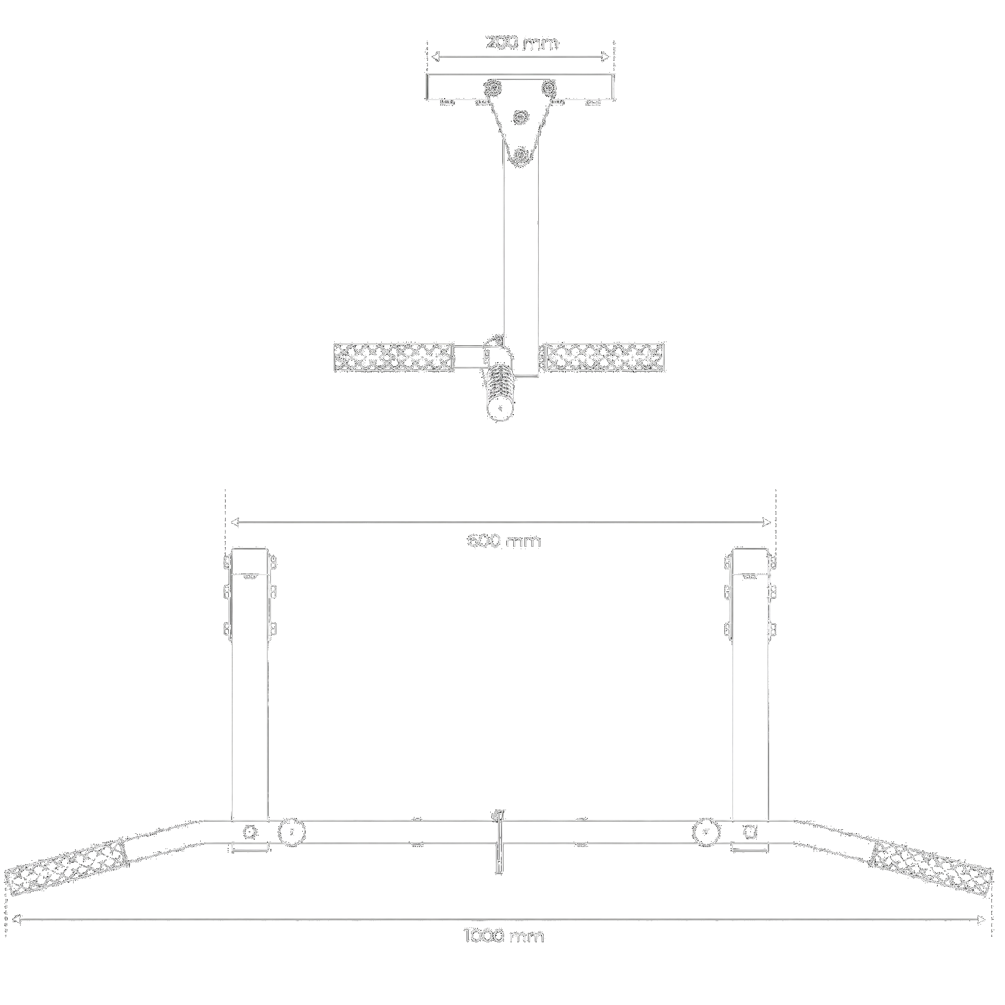 Dati tecnici - Barra per trazioni da soffitto + supporto per sacco da boxe