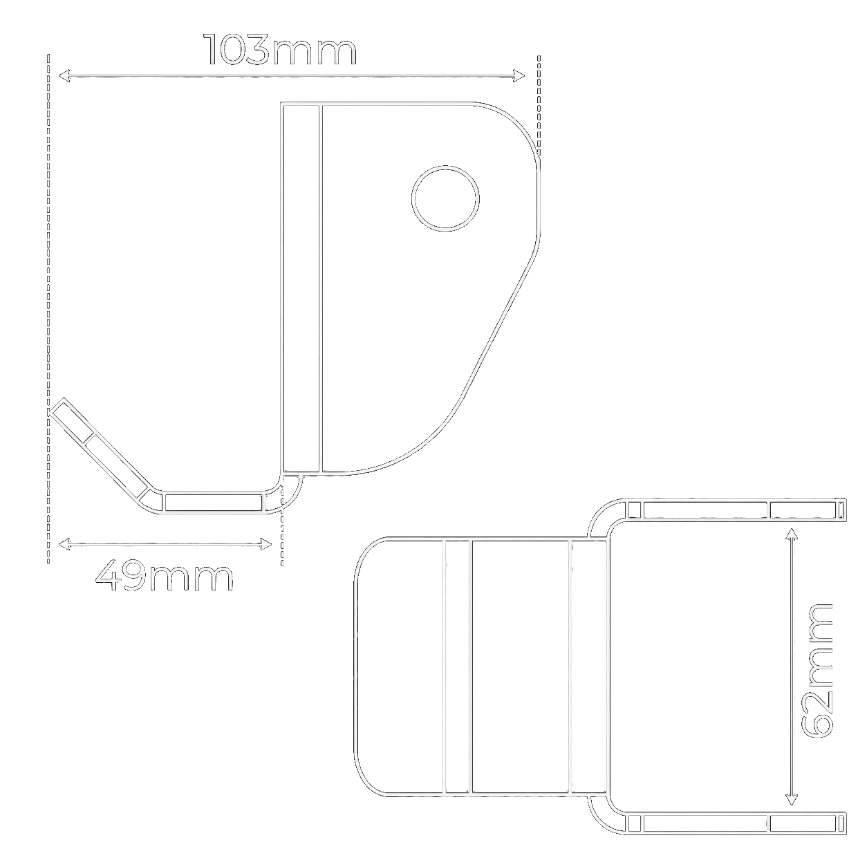 Technische gegevens - Dumbbellhouder voor Black Line Pro - 1 stuk