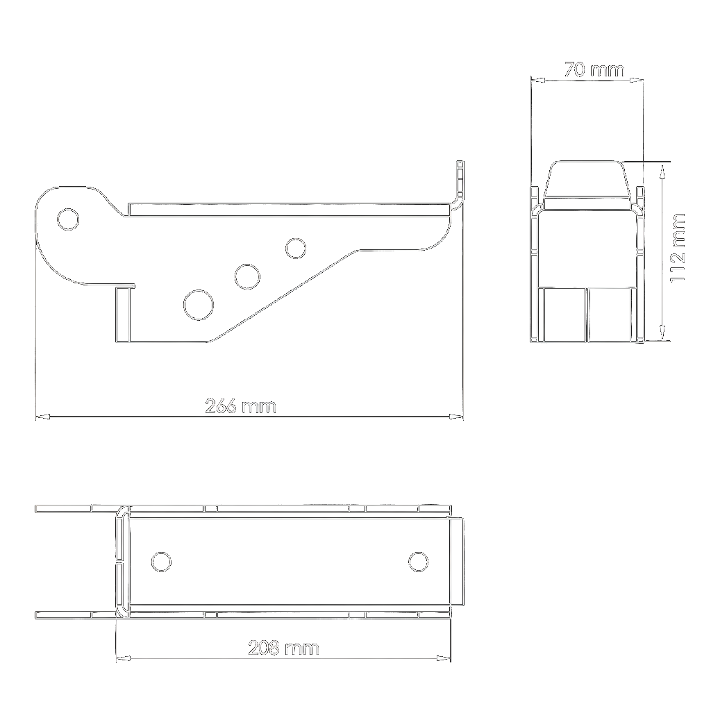 Technische gegevens - Haltersteun voor Black Line Pro - 1 stuk