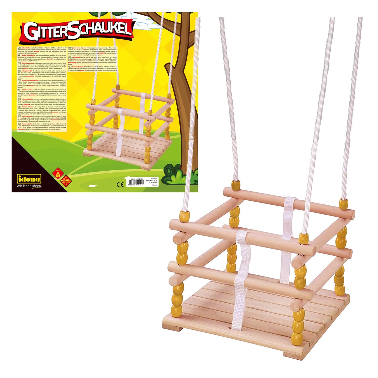 Données techniques - Balançoire en bois à grille