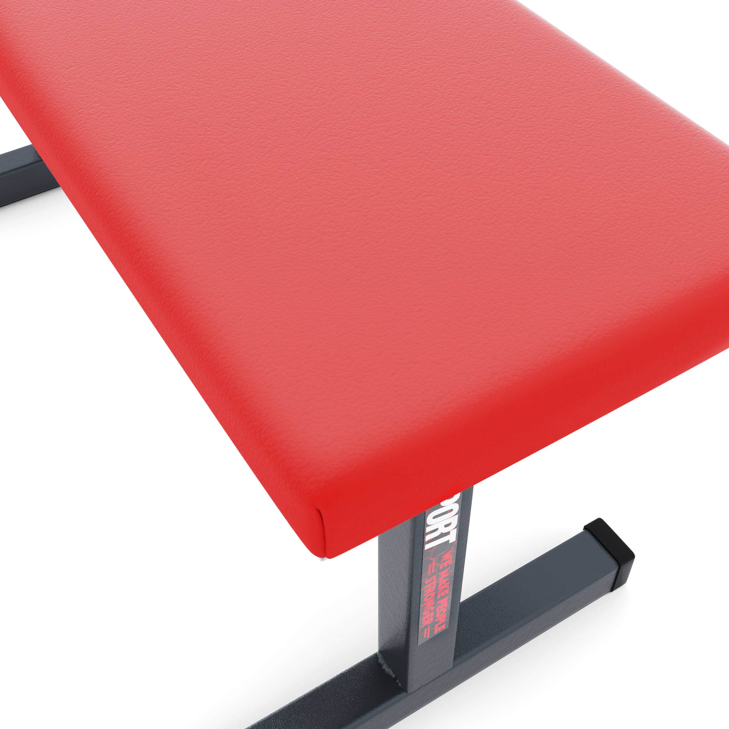 Vue détaillée du coussin du banc plat