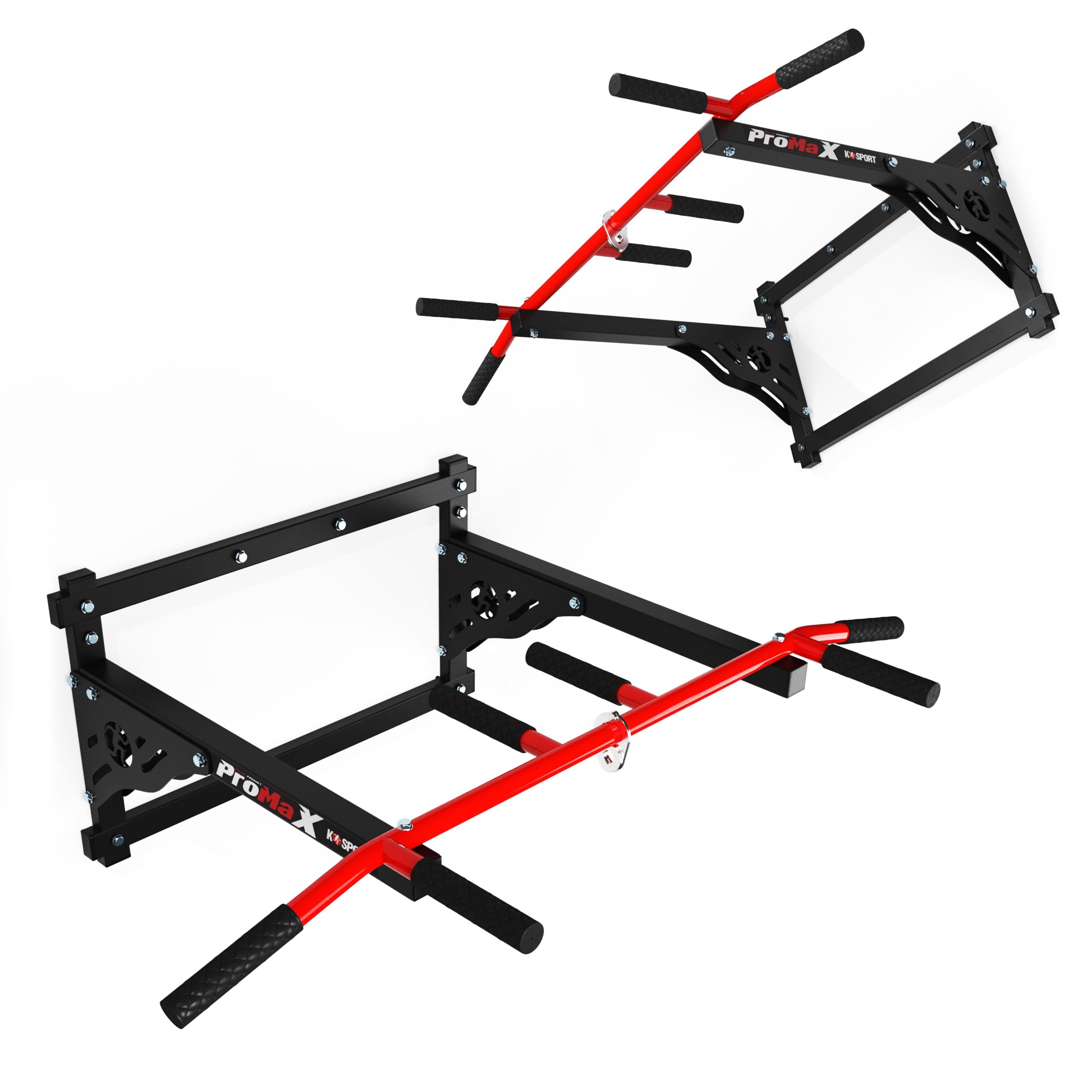 TrainHard Supporto Da Parete Per Sacchi Da Boxe Con Barra Per Trazioni - Portata 250 Kg, Per Sospensione Metallo/Nylon