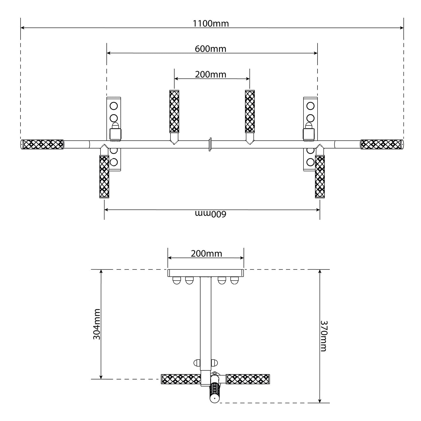 Sbarra Universale Per Parete E Soffitto Con Gancio Per Sacco Da Boxe MH D202 Marbo Sport 28295 2