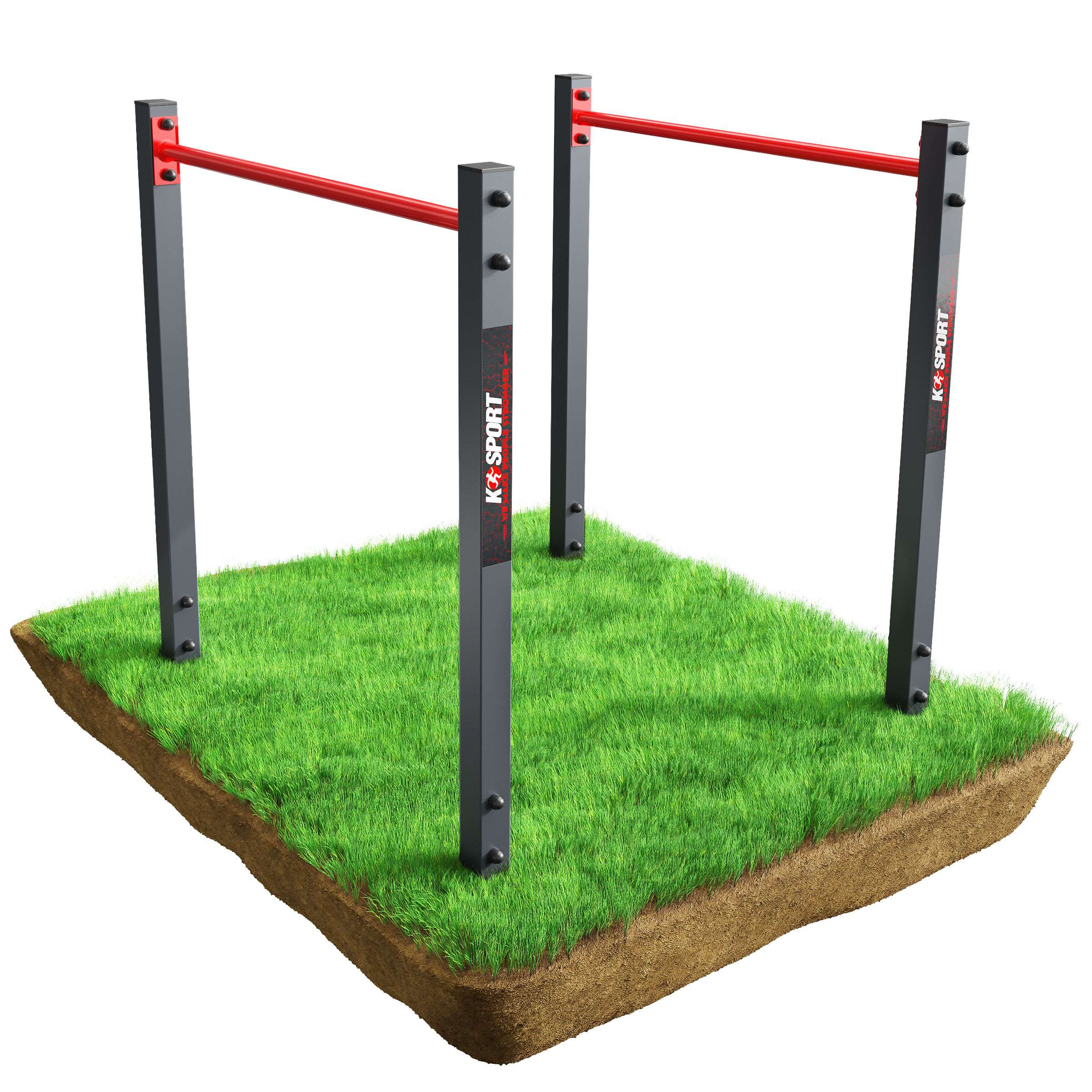 Escalera de tracción K-Sport exterior independiente sobre césped