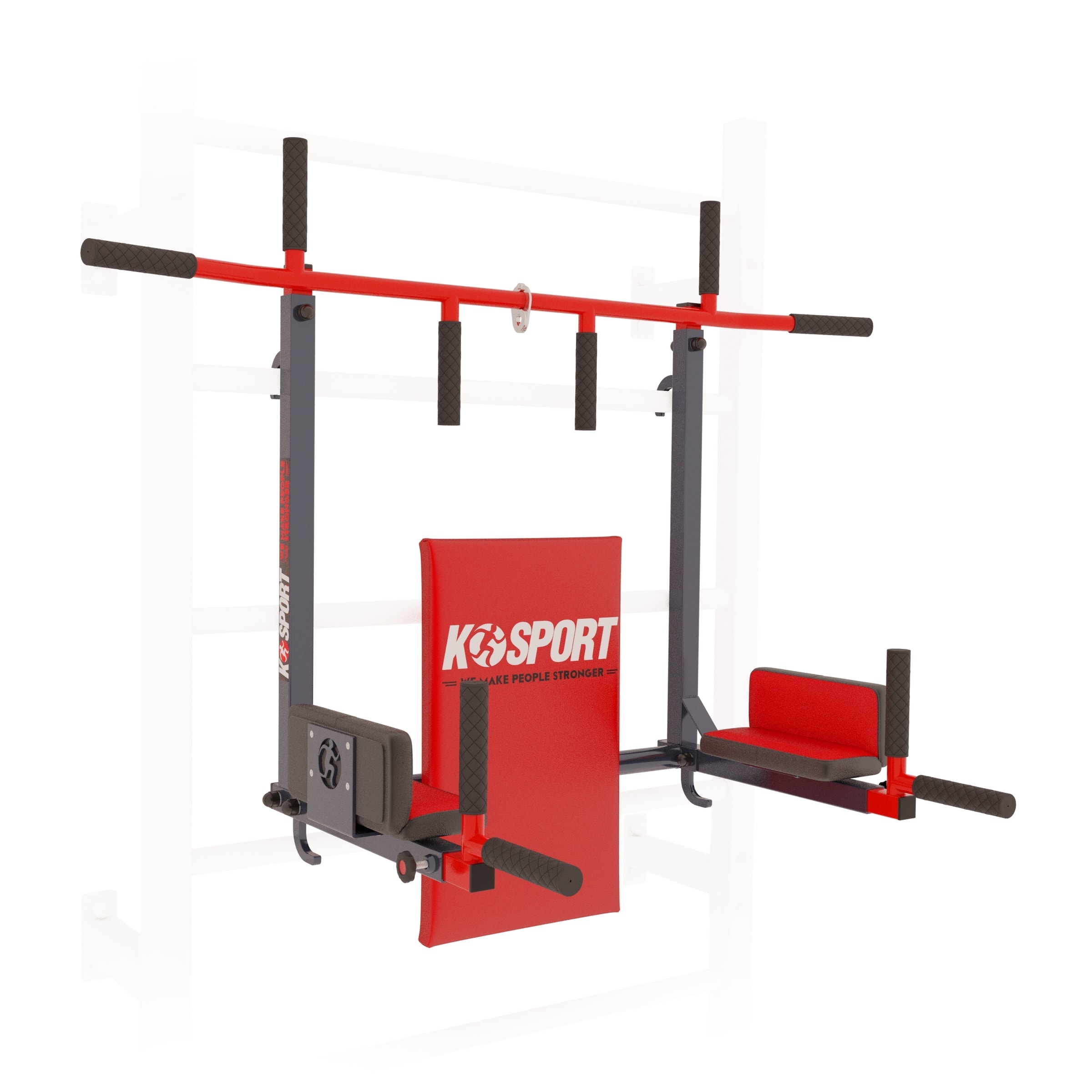Poste à dips à fixation murale ATX professionnel avec système repliable