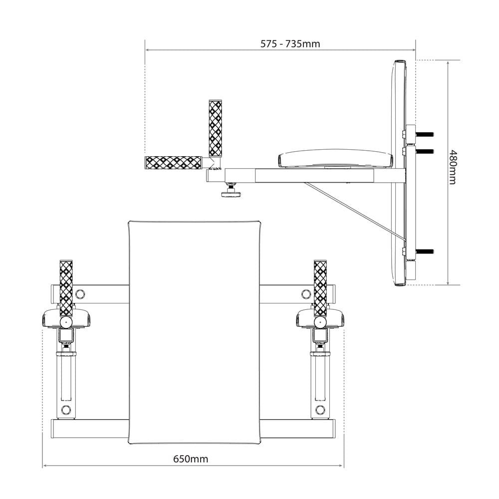 Dati tecnici - Dip station con montaggio a muro