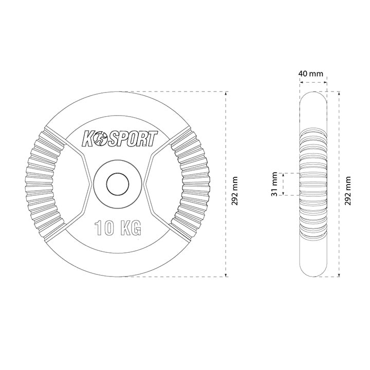 Données techniques disque d'haltère