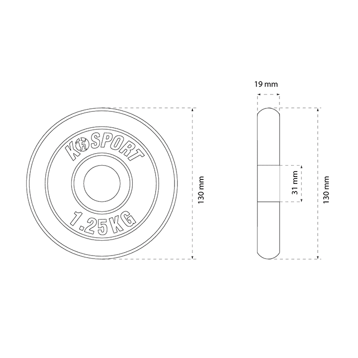 Données techniques disque d'haltère