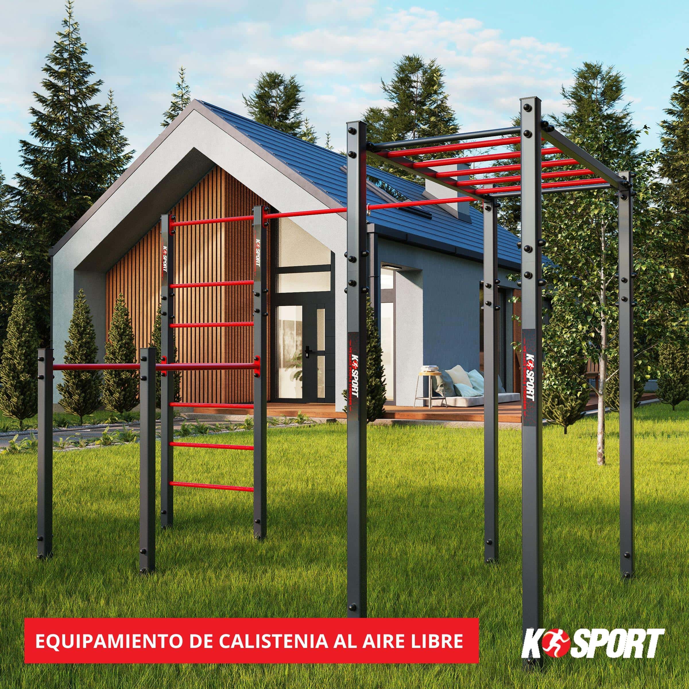 Equipamiento De Calistenia Para Entrenar Al Aire Libre Con Espaldera Y Escalera Horizontal K Sport