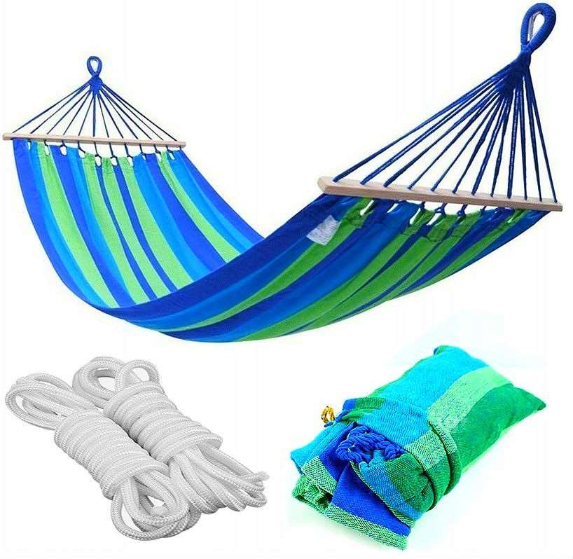 Hamac avec cordes et sac de rangement