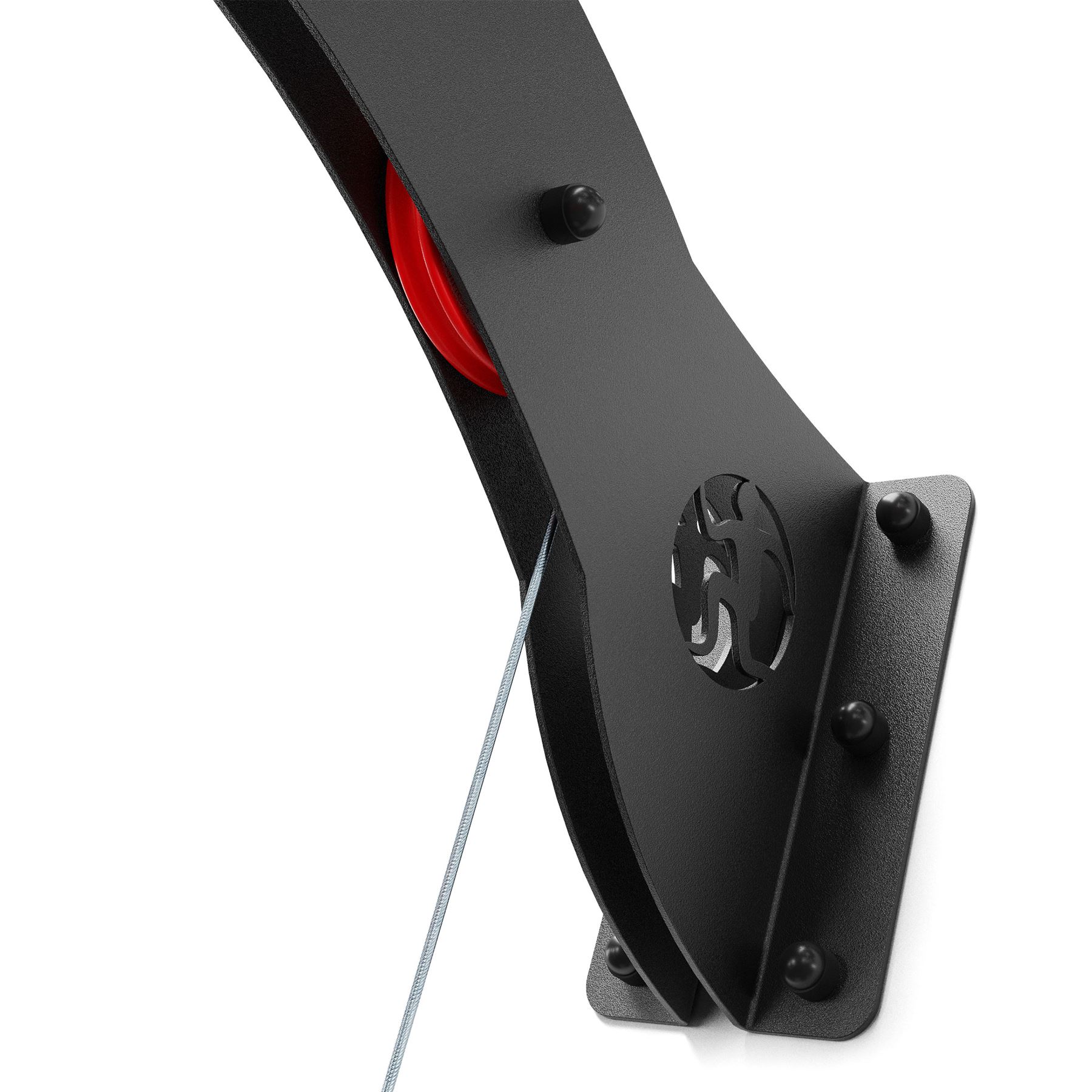 Soporte de pared para polea con tornillos