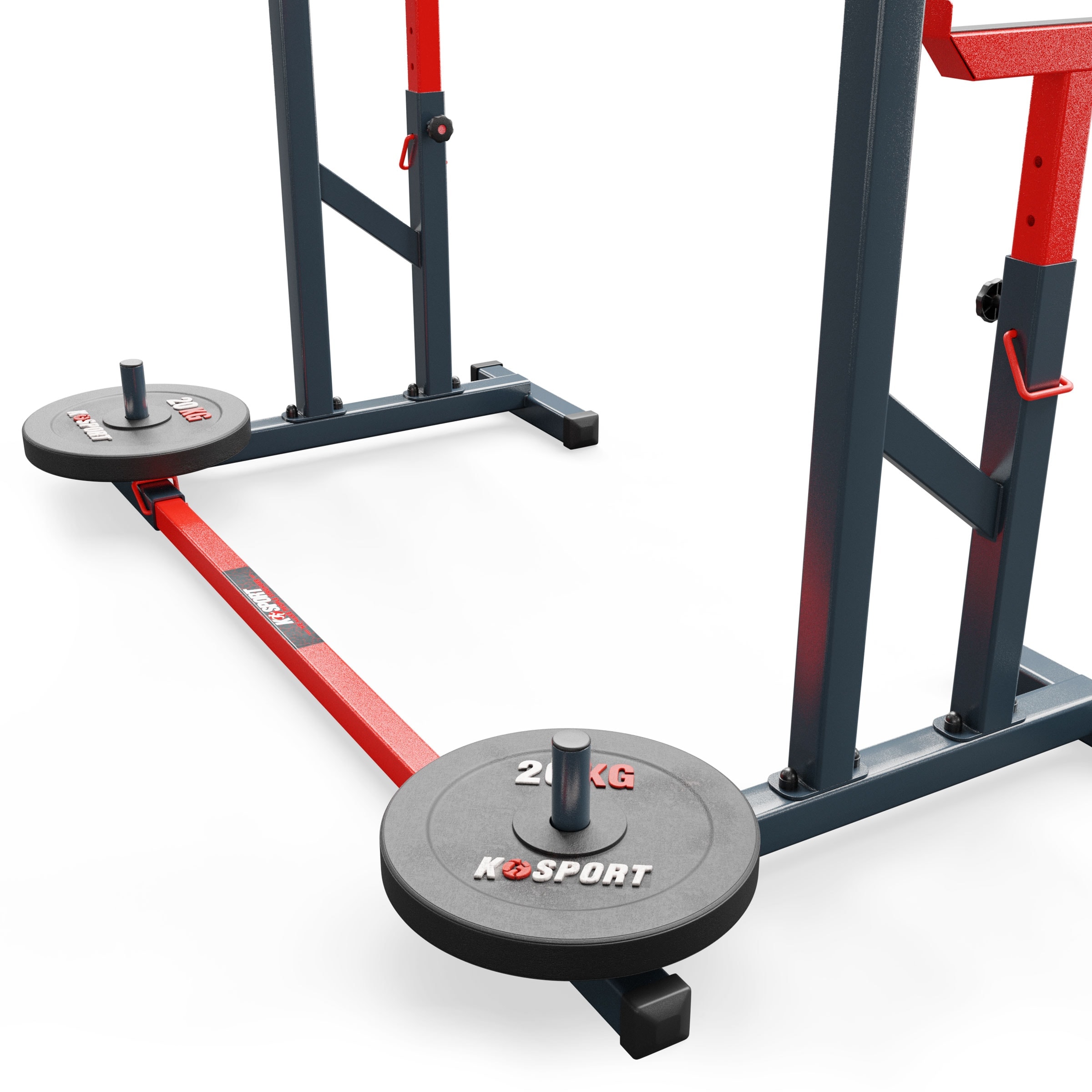 Vue par le bas du banc de musculation