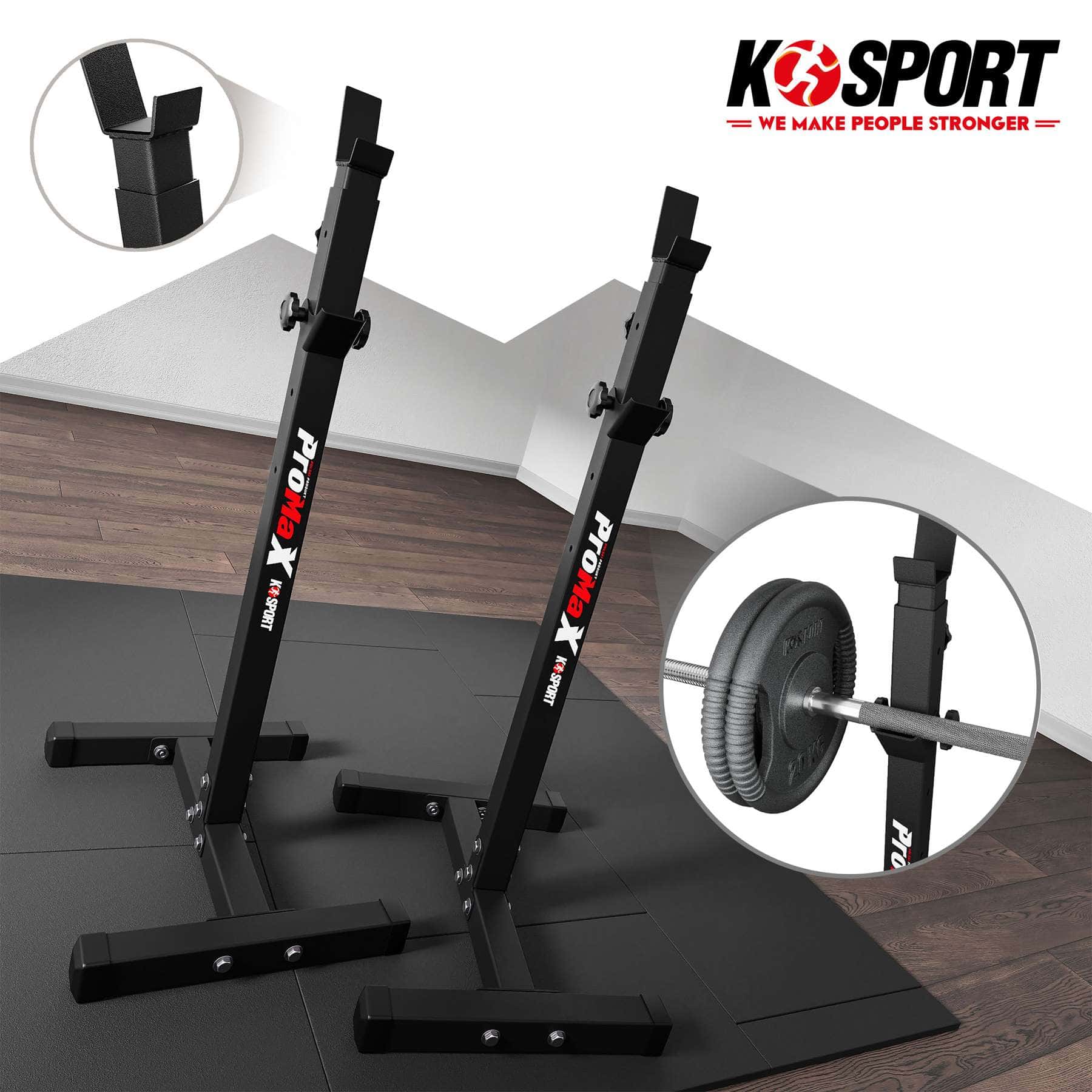 Detailweergave van de bovenste houder van de K-Sport Langhantelstandaard