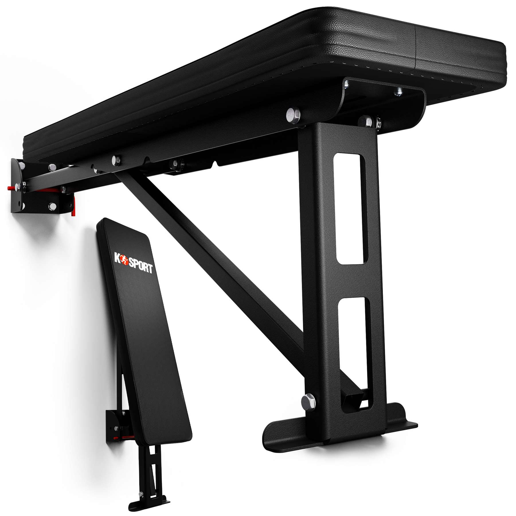 K-Sport Halterschijvenhouder Wandmontage - Tot 210 Kg - 3 Haken Per Kant - Stevige Gewichtshouder