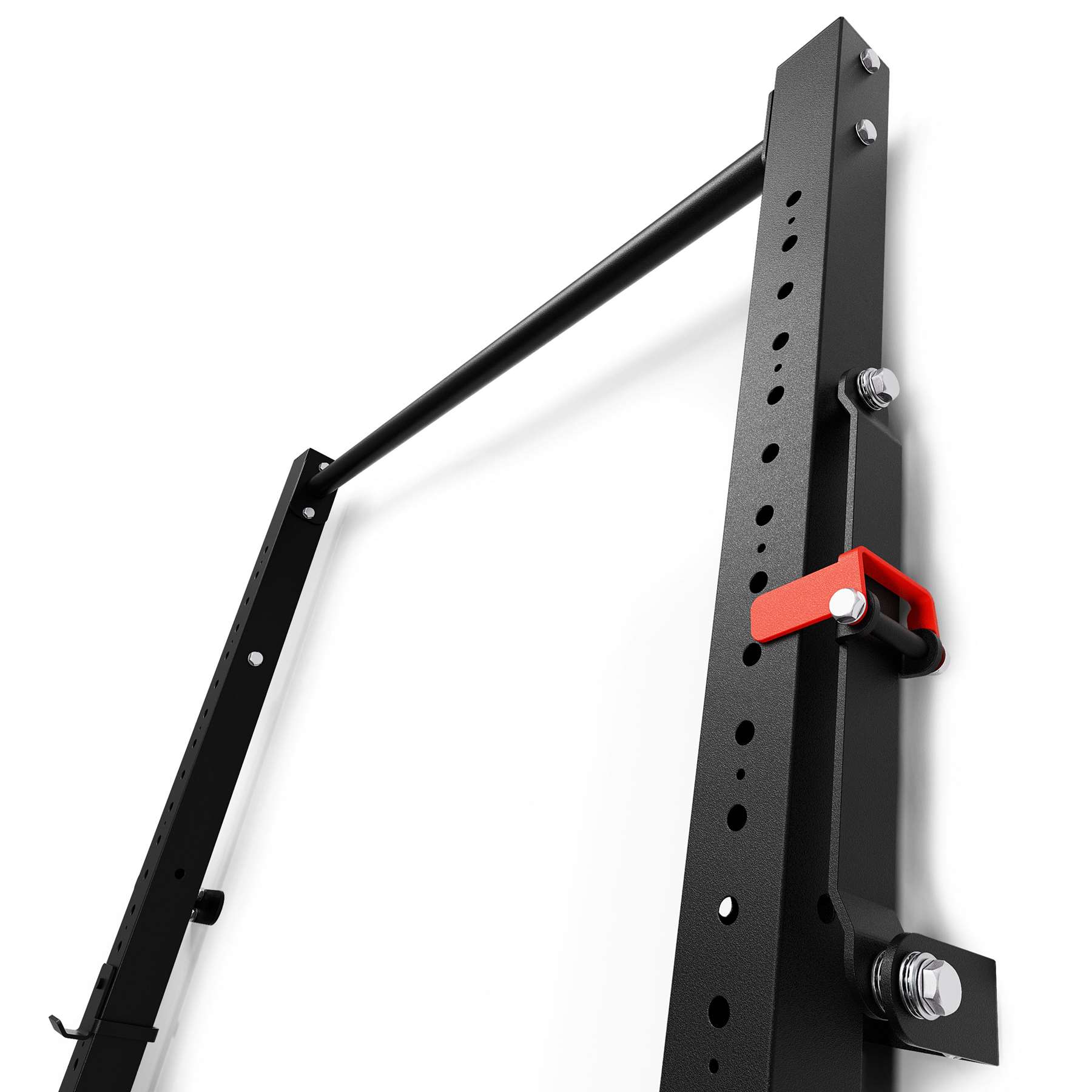 Construcción robusta del rack de pared de K-Sport – soporte seguro con elementos de fijación de alta calidad