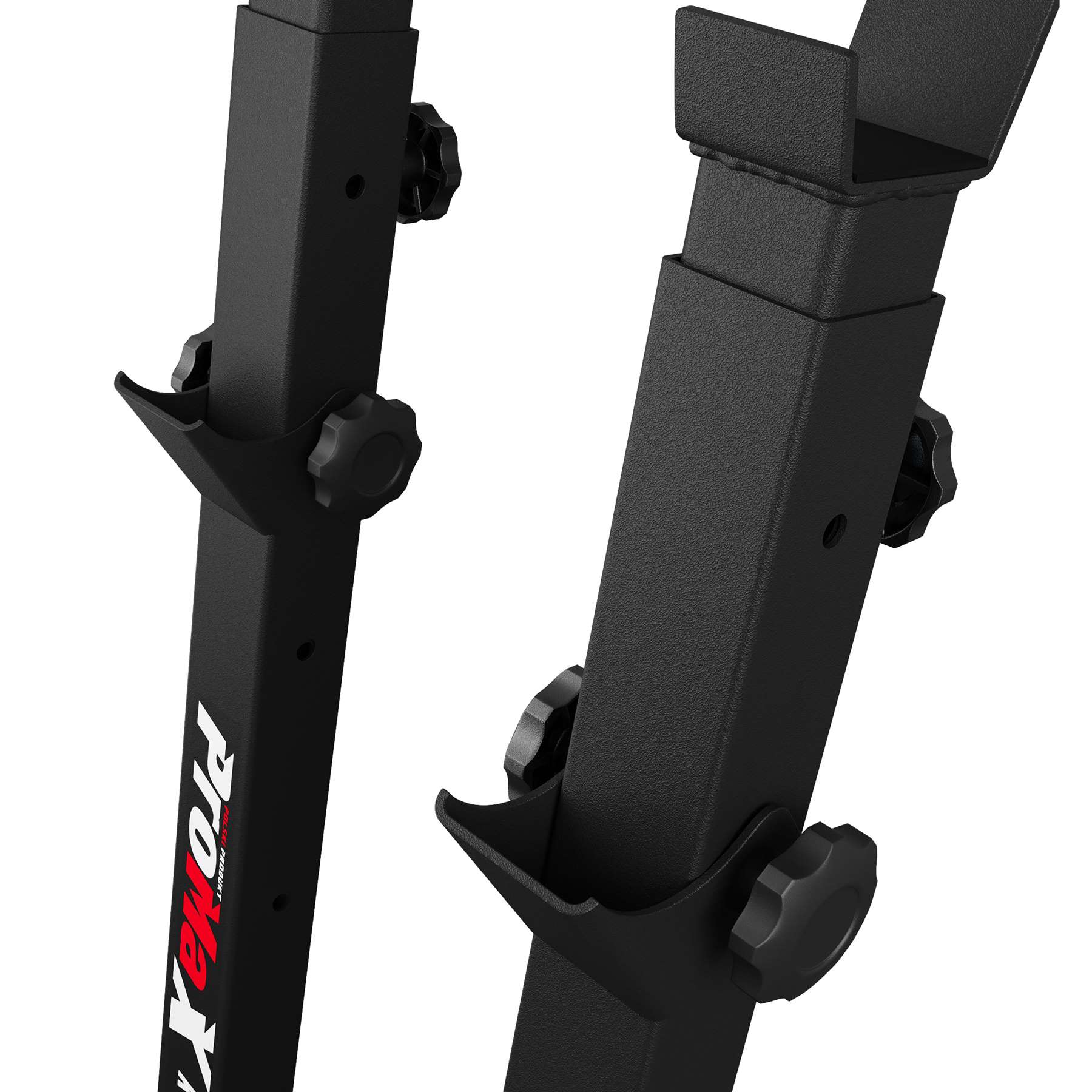 Dettaglio del supporto per manubri sulla Rastrelliera K-Sport per Bilanciere