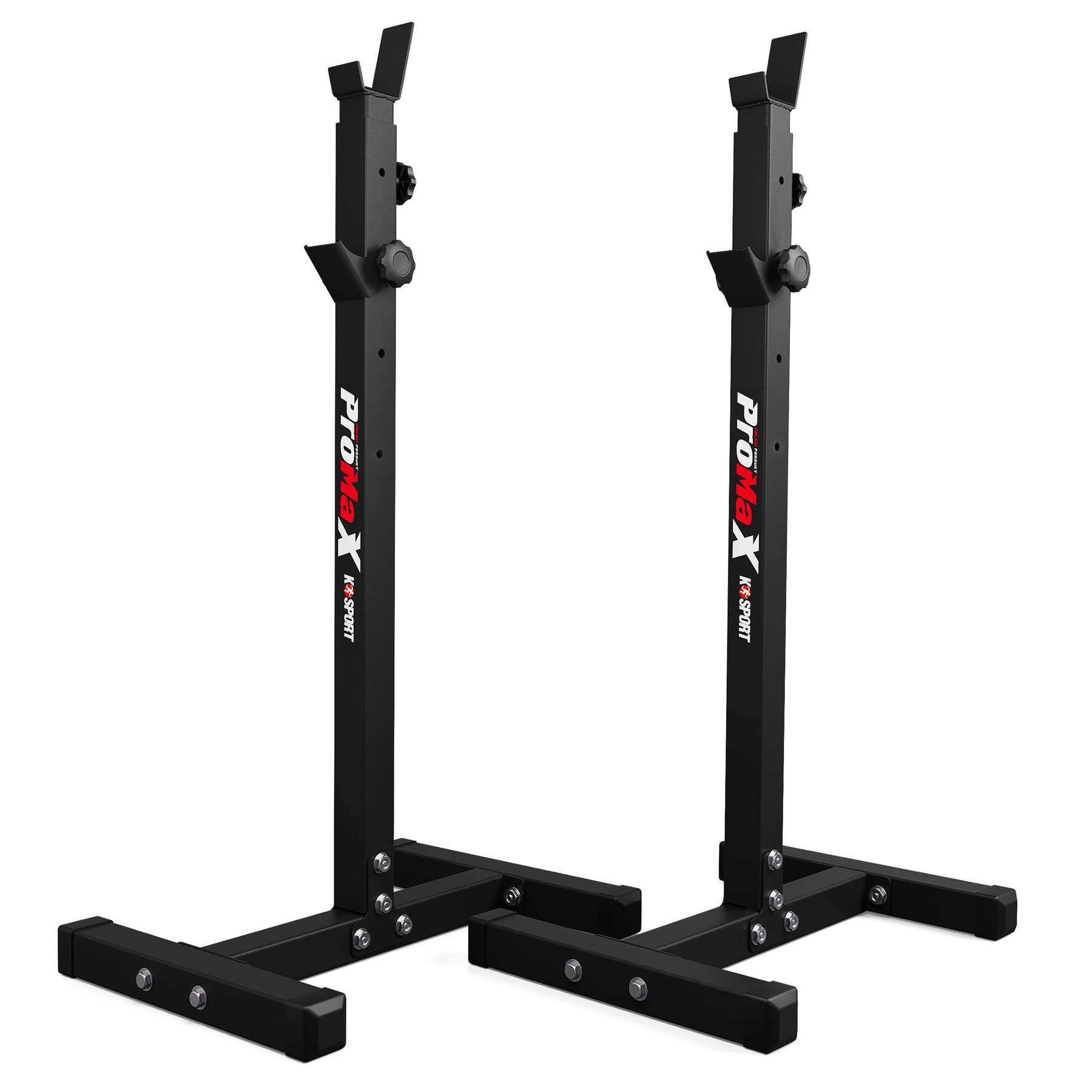 Soporte para barra K-Sport aislado con varias vistas sin pesas