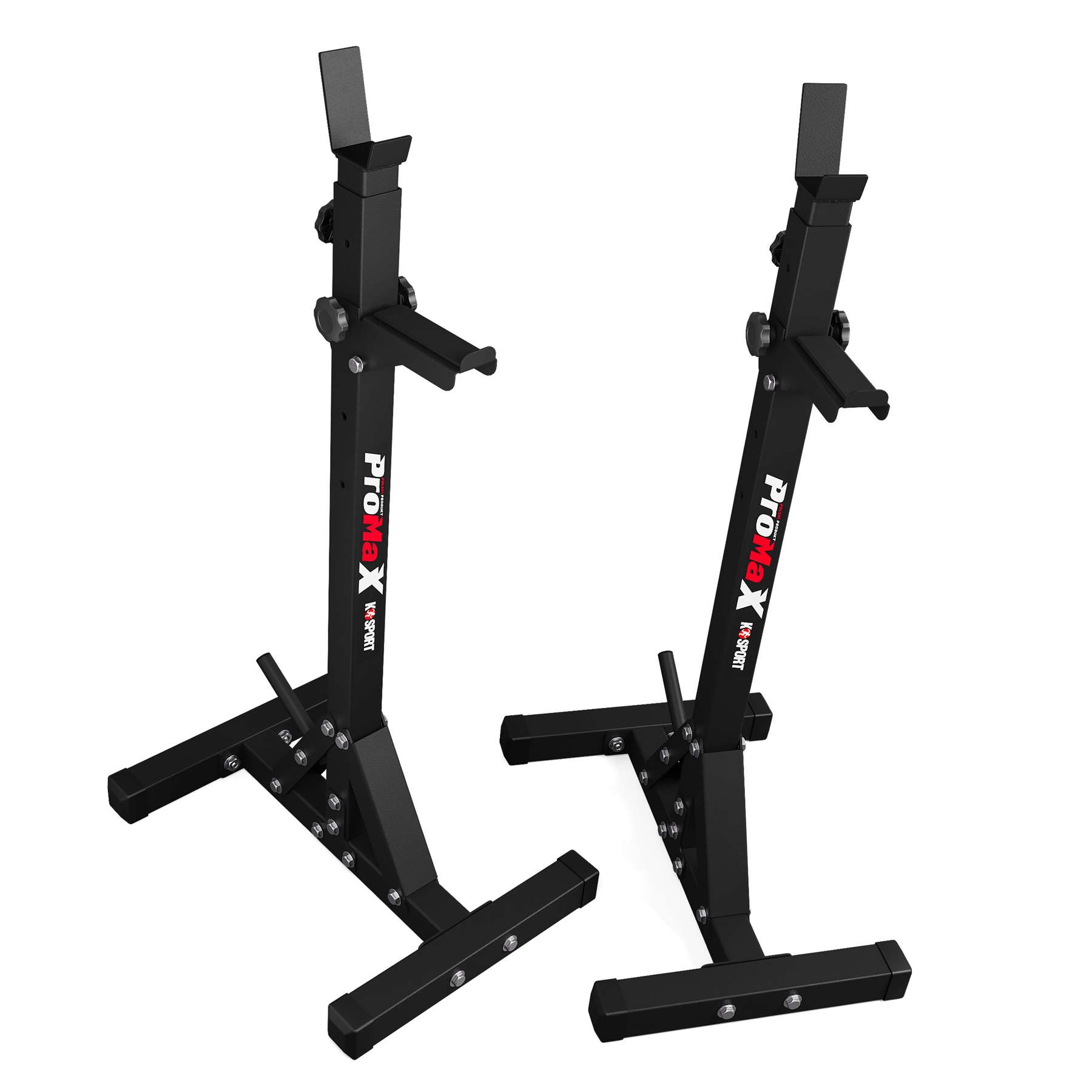 Vista lateral del Soporte Para Barra K-Sport con Soporte para Discos