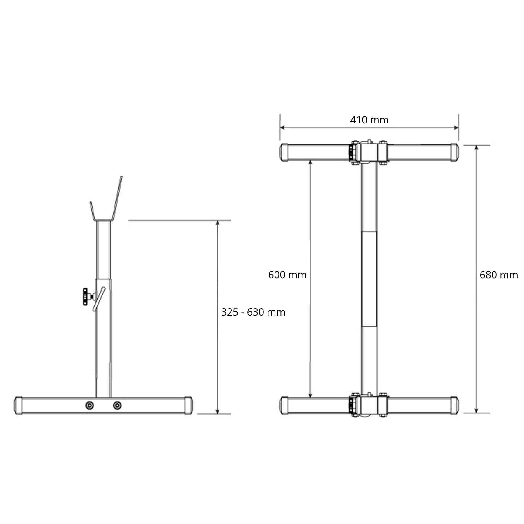 Technische gegevens - Hantelrek voor halters voor curls