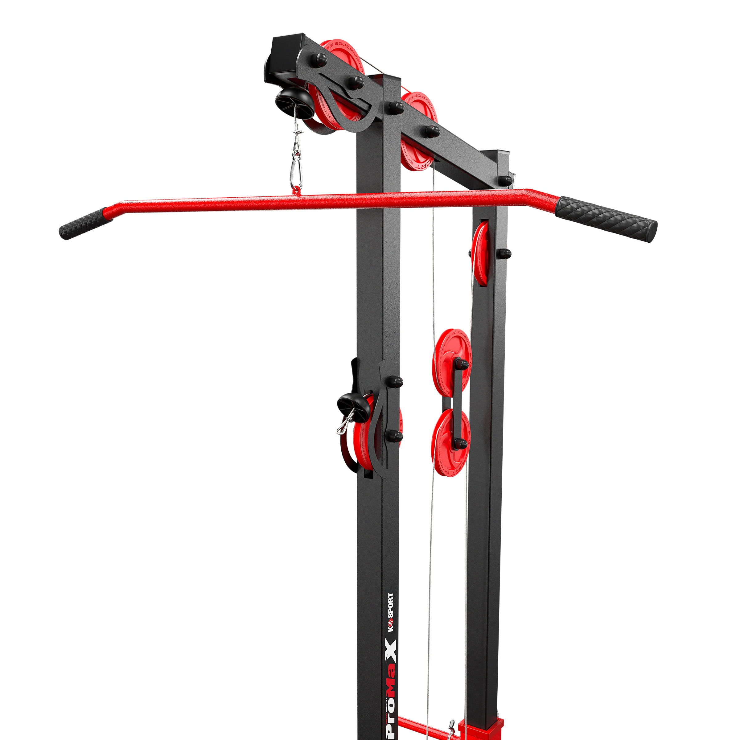 Barre de traction et poulies de l'appareil K-Sport, vue de face