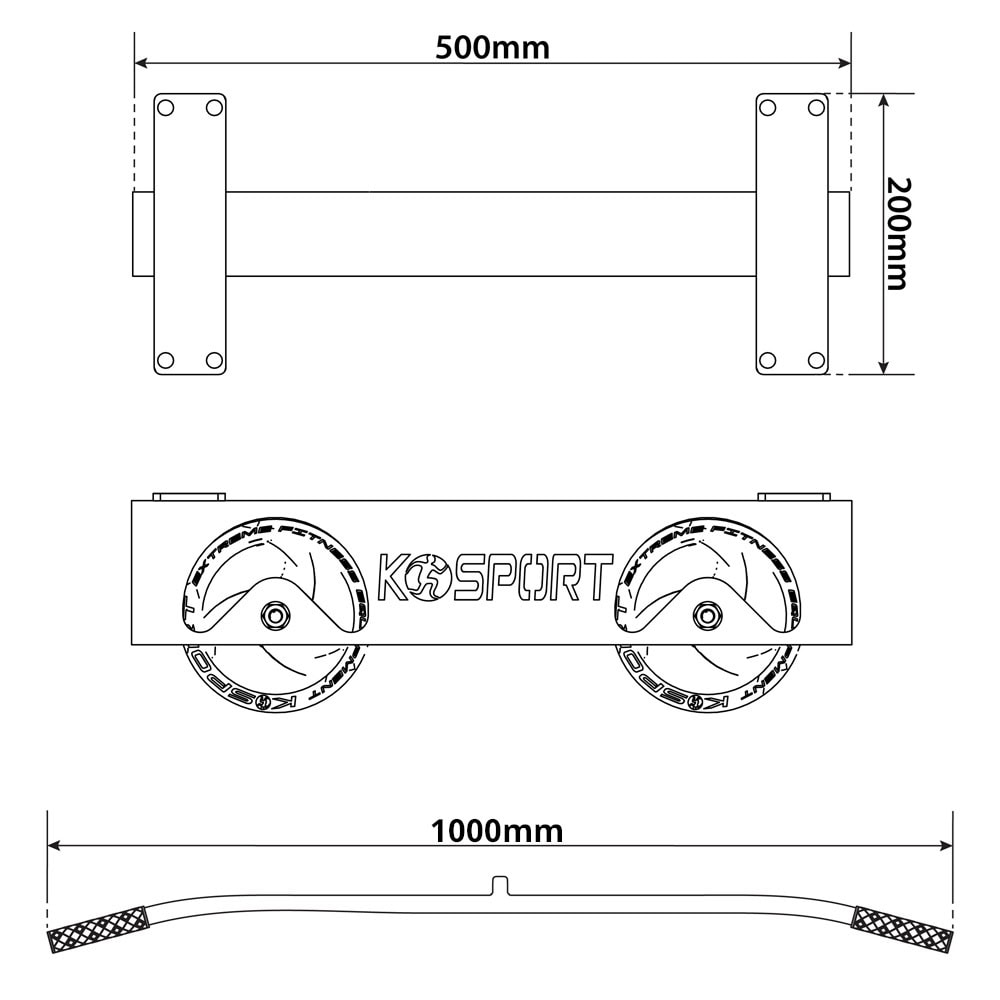 Données techniques - Station de traction poulie haute à fixer au plafond