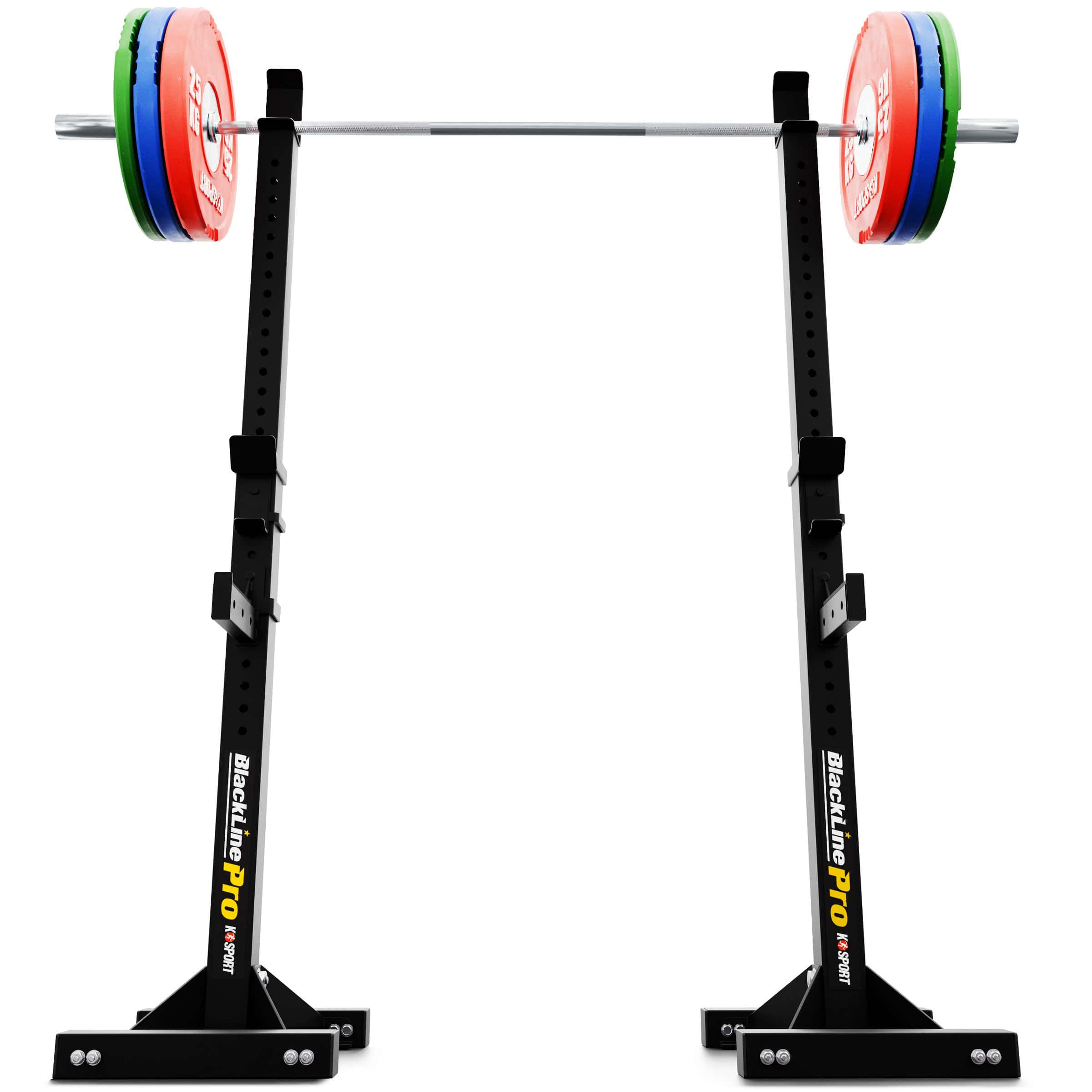 Supporto bilanciere K-Sport con bilanciere caricato – ideale per squat e panca piana