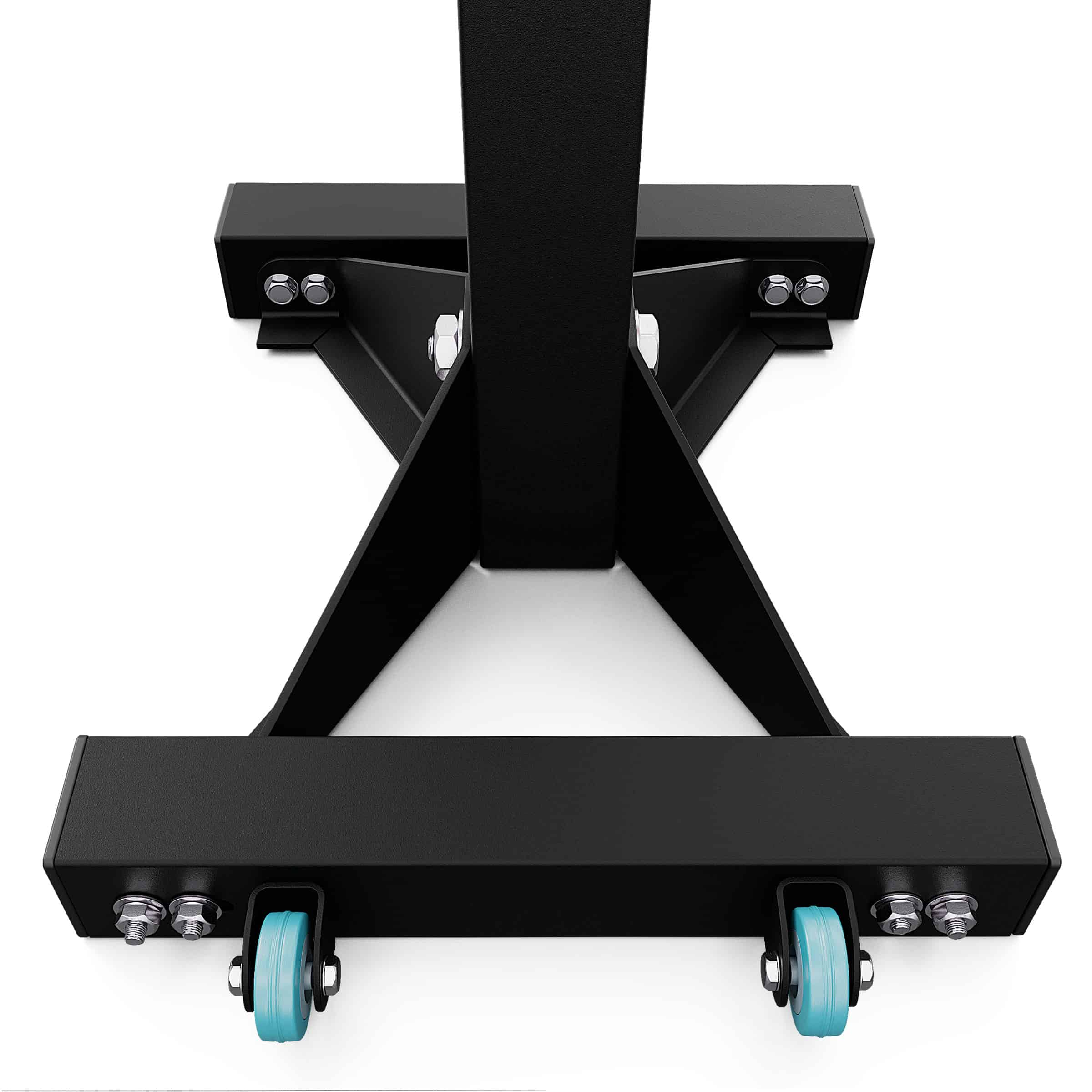 Ruote integrate sul supporto bilanciere K-Sport per un facile spostamento