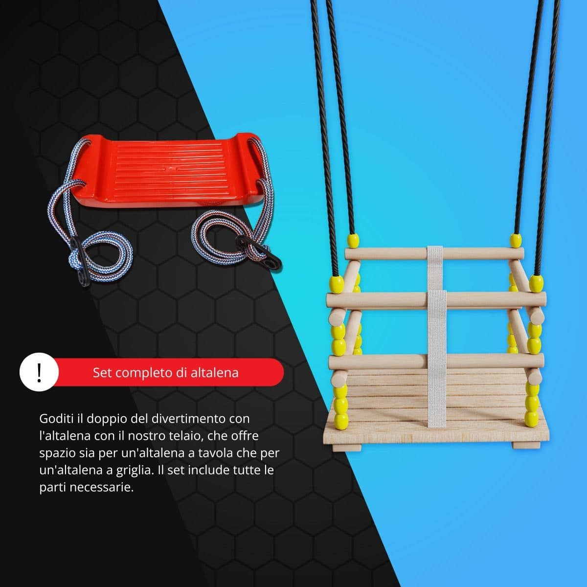 Altalena Per Bambini, Altalena Dondolo Per Giardino Con Tetto Apribile E 2 Posti Blu 17873416