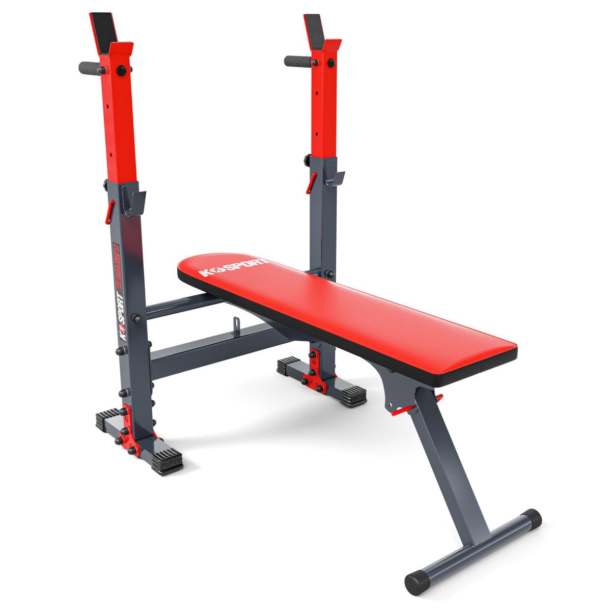 Banco de entrenamiento regulable y con soporte para barra