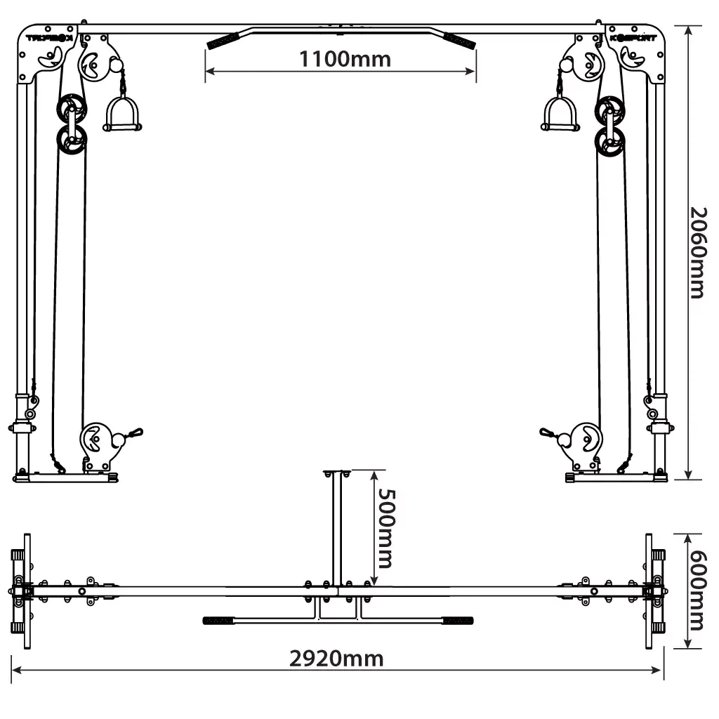 Especificaciones técnicas - Torre para cruce de cables alto y bajo
