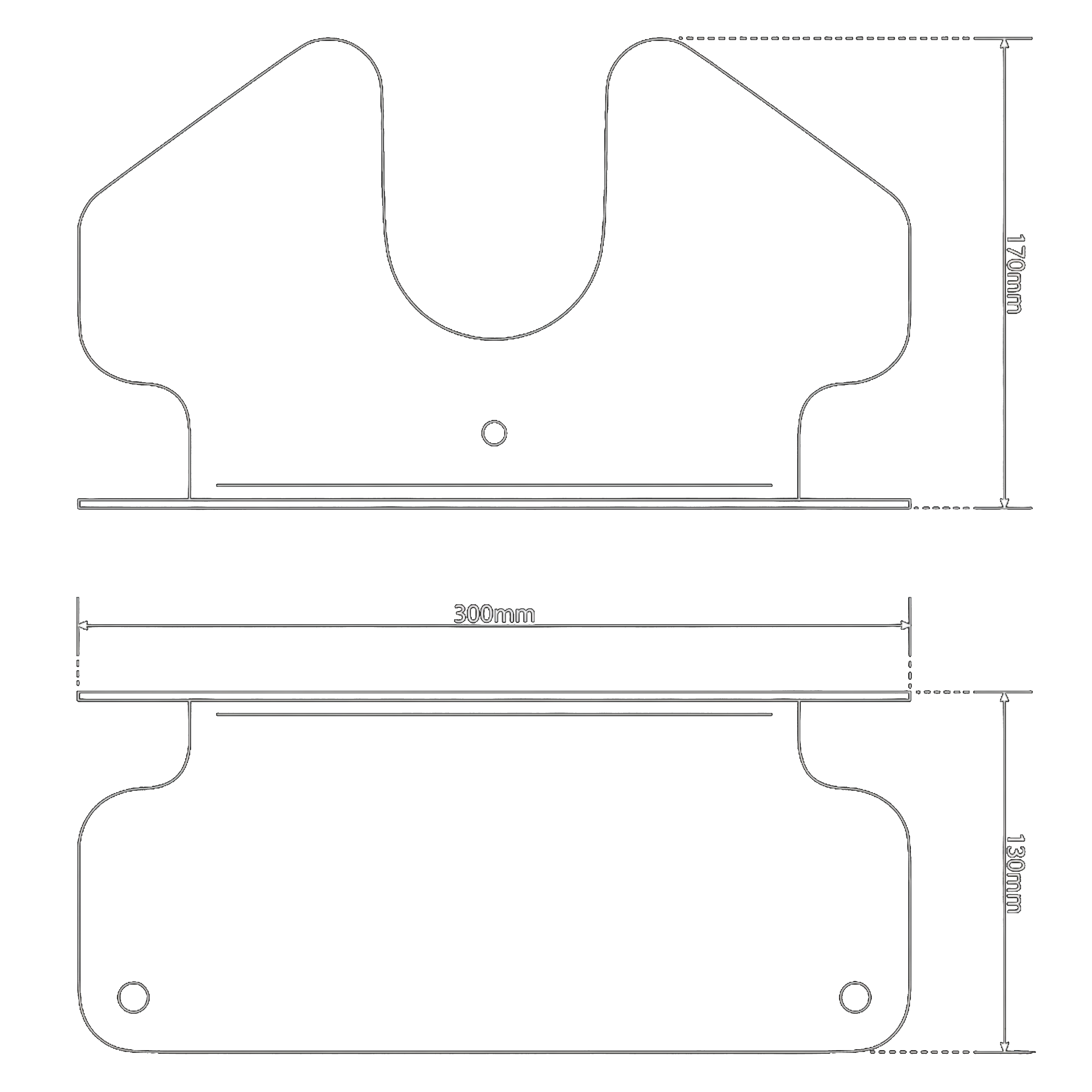 Données techniques - Plaque de base en tôle striée pour câbles de stations de musculation