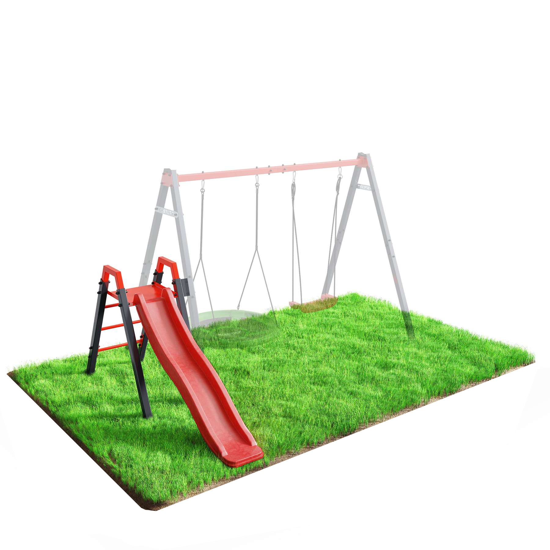Scivolo per bambini come estensione di una struttura per altalena K-Sport compatibile