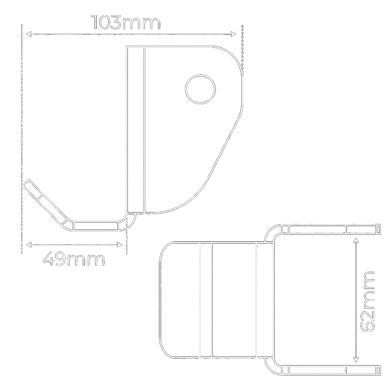 Données techniques - Support pour haltères Black Line Pro - 1 pièce