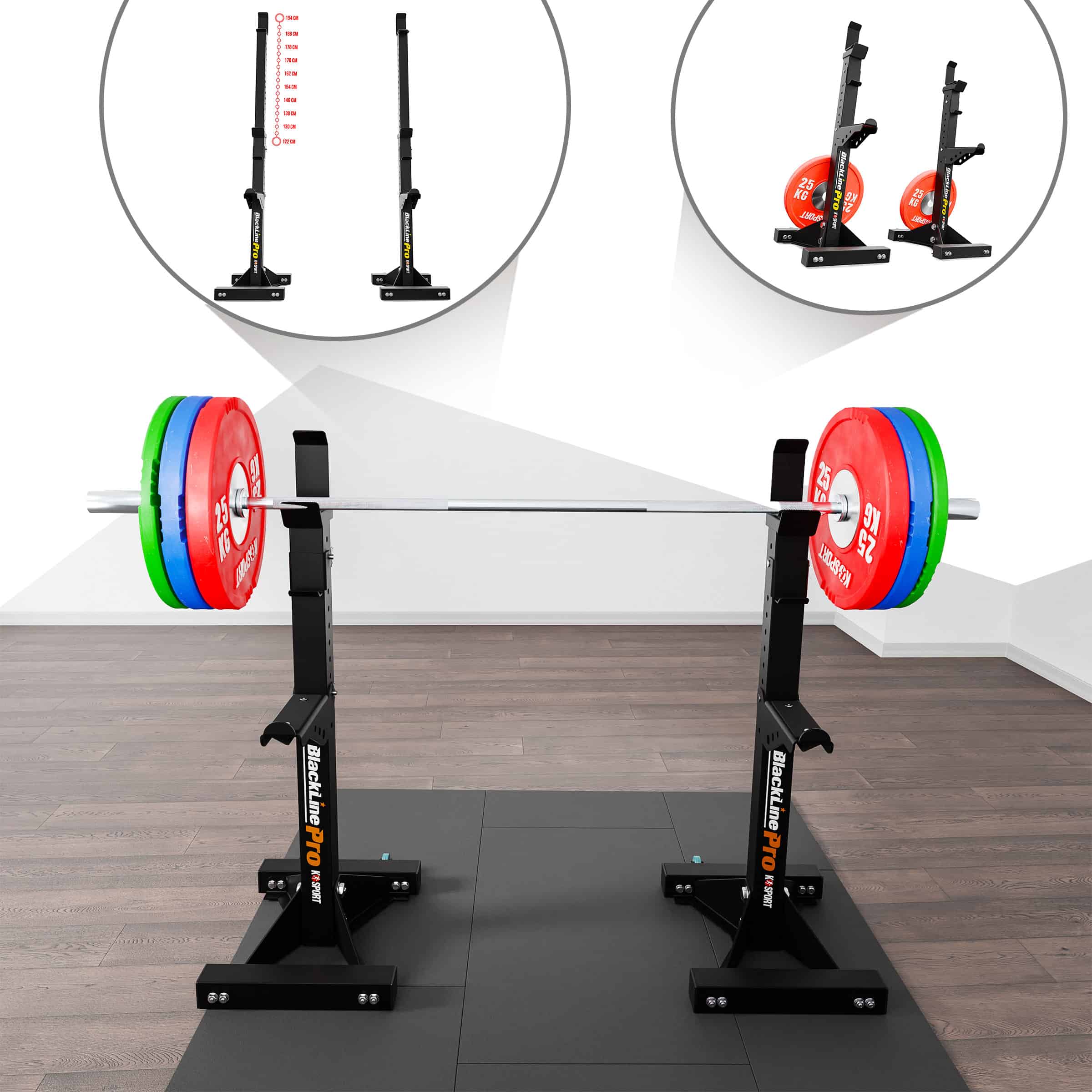 Équipement de musculation pour le gymnase, support de squat réglable multi-positions
