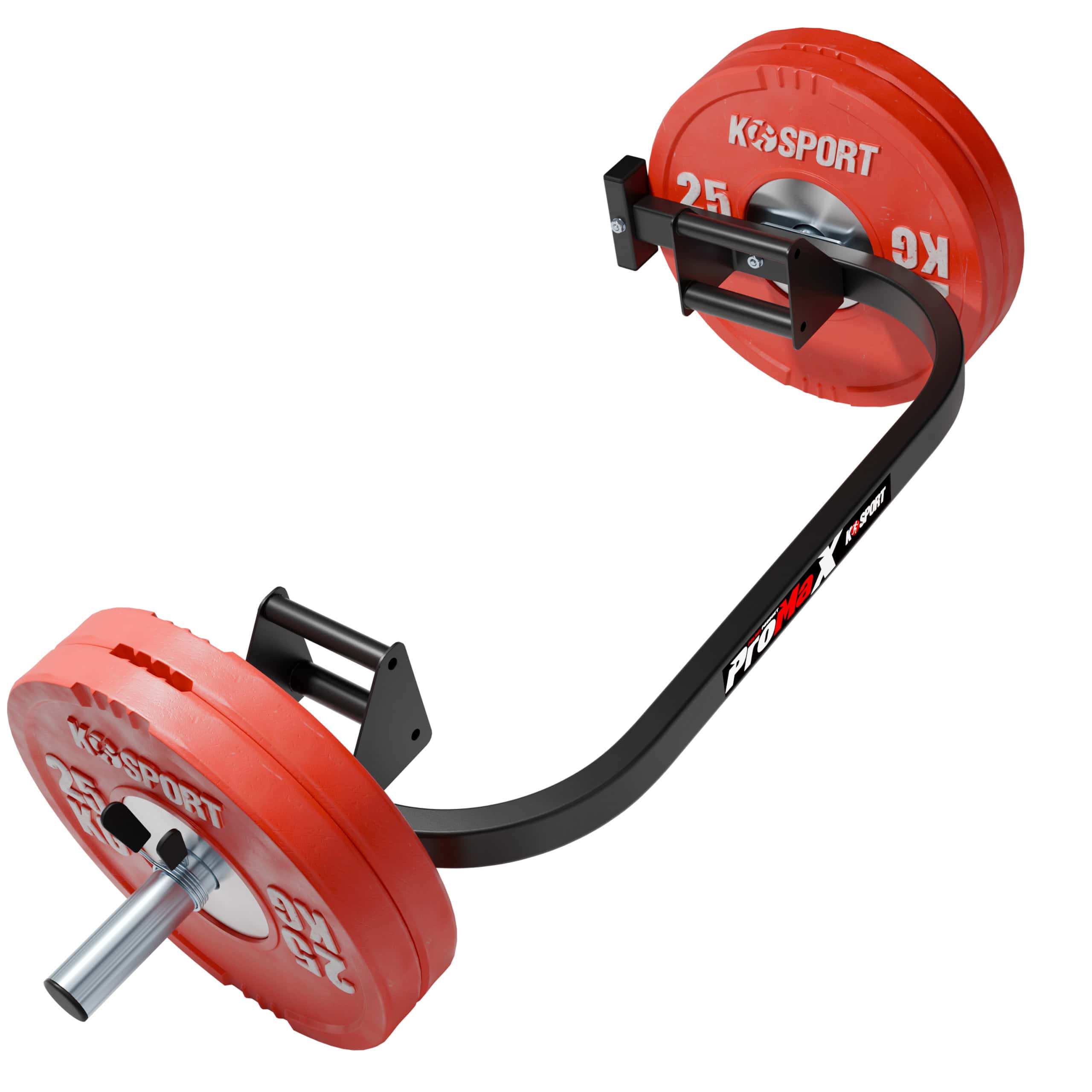 Trap Bar Hex Bar 142 cm avec disques rouges montés – barre idéale pour musculation et powerlifting