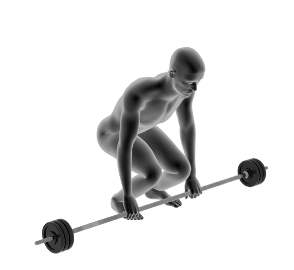 Mannequin avec une barre de musculation - Soulevé de terre classique