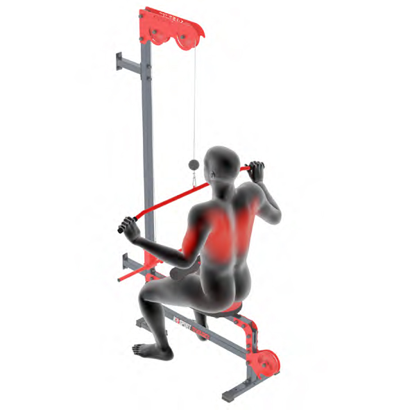 Dummy an Kabelzug mit Sitz - Tirage latéral classique