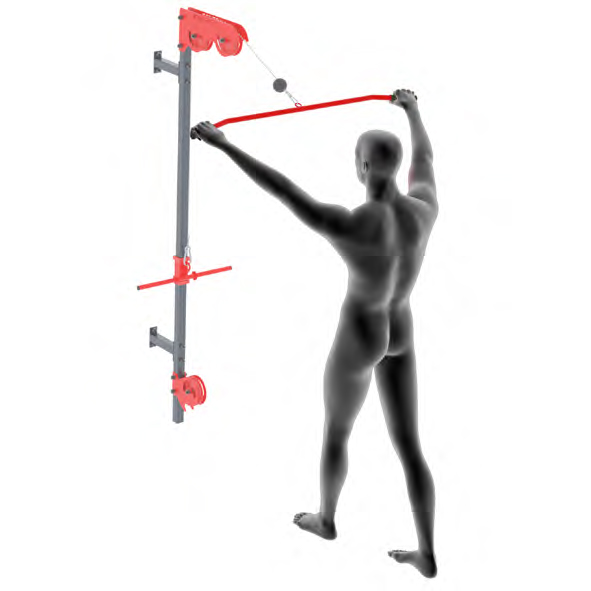 Mannequin sur un câble - Tirage de câble en position debout